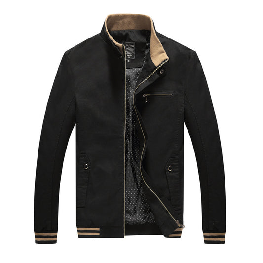 Chaqueta informal de primavera y otoño para hombre, abrigo a la moda para hombre, chaquetas de ropa de marca de algodón puro lavadas, abrigos para hombre
