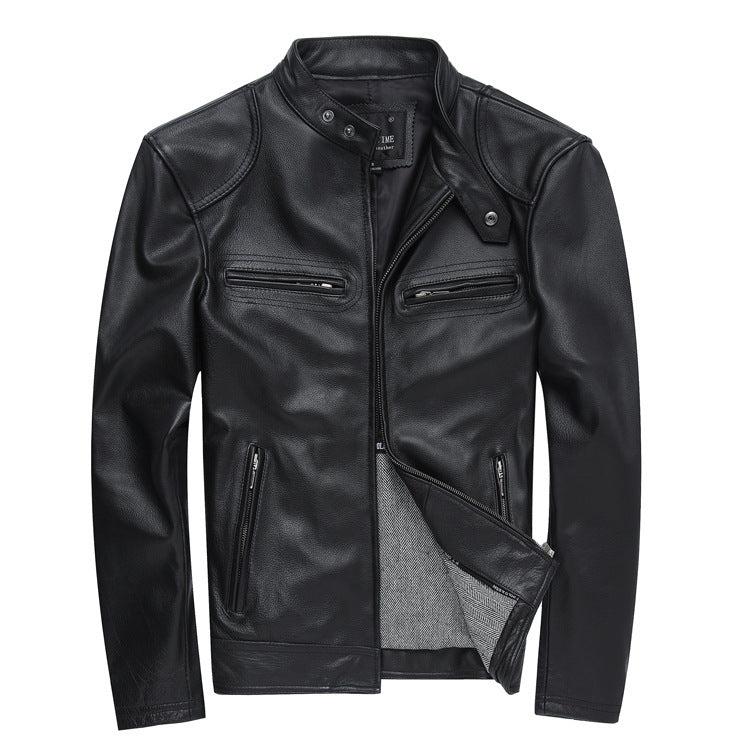Casual leather jacket