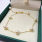 Pulsera de perlas de oro de 18 quilates: elegancia y lujo atemporales 