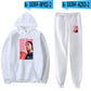 Peripherer 2D-bedruckter Kapuzenpullover und Leggings-Anzug