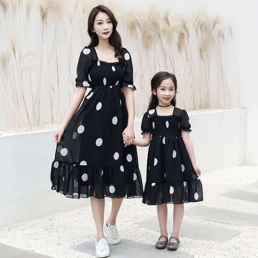 Mädchen Sommerkleid im koreanischen Stil für Kinder - Kurze Ärmel, Prinzessinnenlook