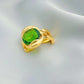 Gold Plated Ladies Ring – European-American Style with Geometric Design