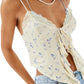 Chaleco con tirantes y cuello en V para mujer, Sexy, de encaje de Color liso, femenino y elegante