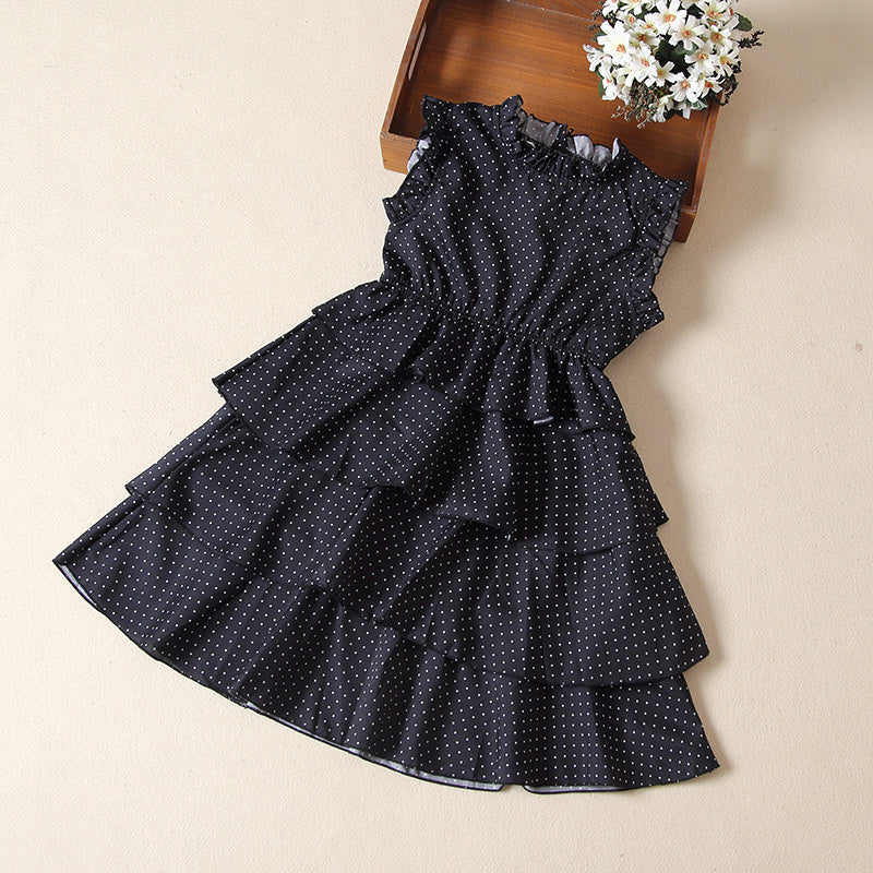 Sommerkleid für Mädchen im ausländischen Stil mit kurzen Ärmeln