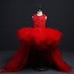 Evening dress for girls with princess train
