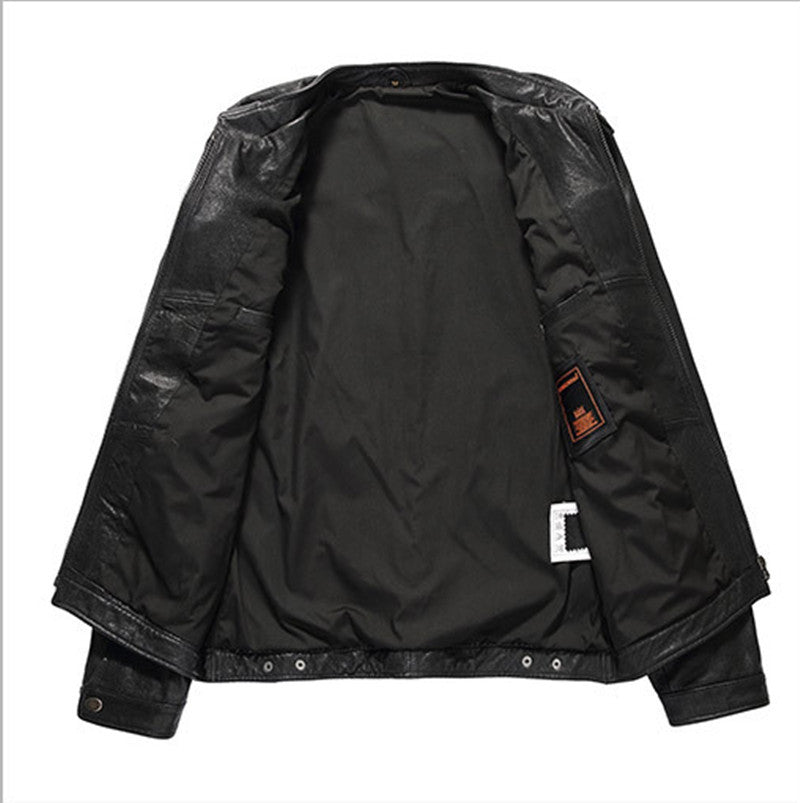 Leather leather jacket for men, short leather jacket