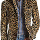 men's suit with striped check pattern