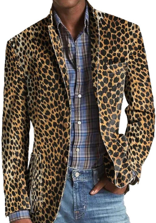 men's suit with striped check pattern
