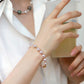 Blaue Rose Laser 18K Gold Perlen-Armband