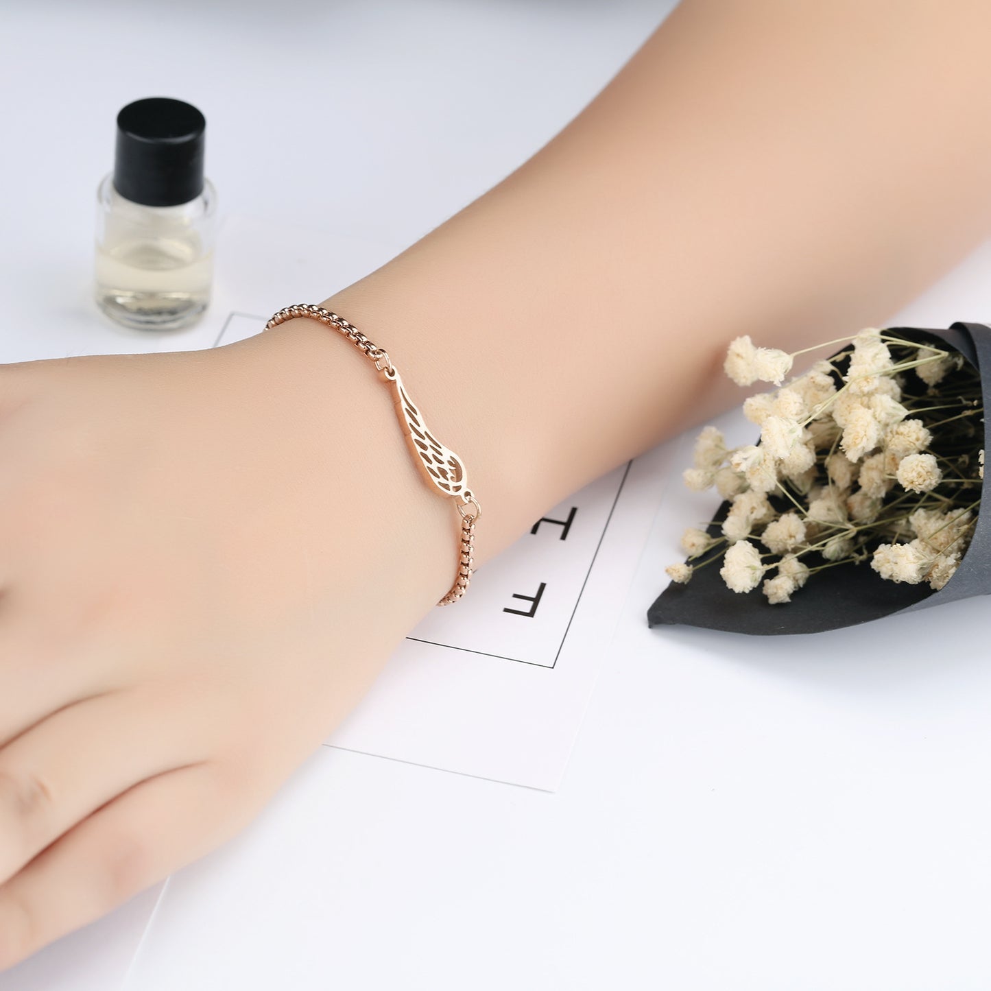 Roségold Feder Armband