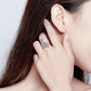Weißgoldplattierter Pfauenring aus 925er Silber – Eleganz und Glanz