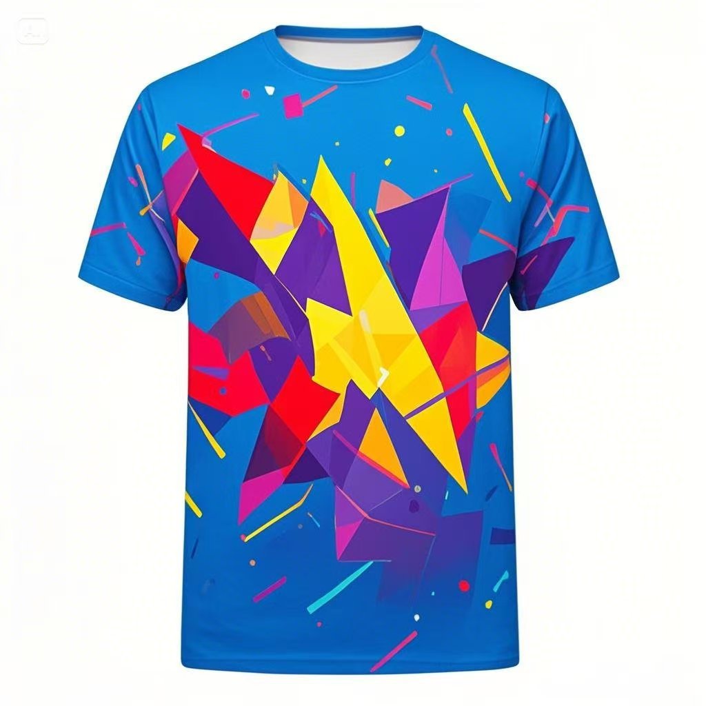 Herren Sommer-Shirt in Übergröße, Lockeres Kurzarm-Shirt mit Shorts