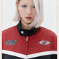 High quality litchi green PU leather coat
