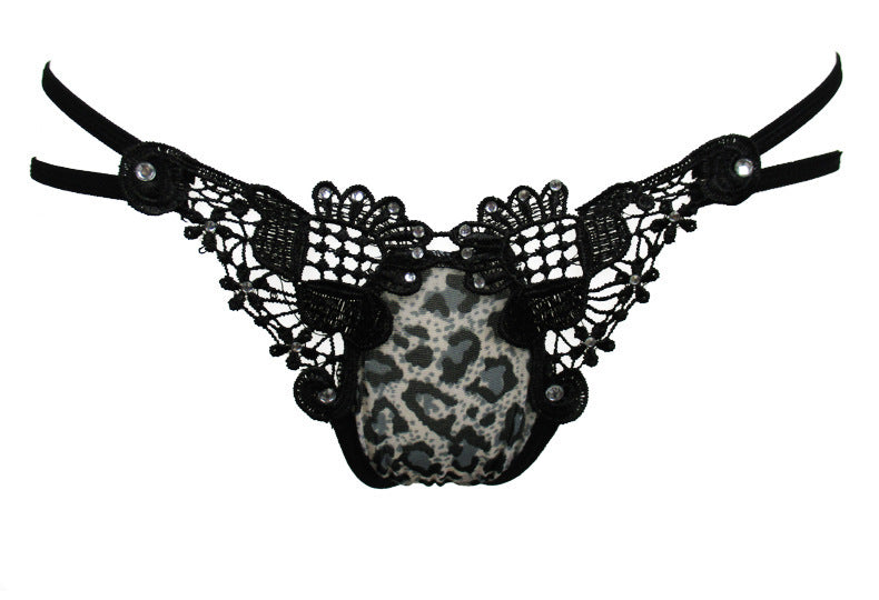 Wild Leopard Print Women's Low Waist T-Back