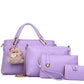 Modische Koreanische Damen-Handtasche – Präge-Design mit Vierteiligem Set