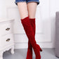 Women's Overknee Boots with High Heel - Stylish and Elegant for Autumn and Spring