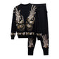 Women's Sequin Bead Long-sleeved Sweater Trousers Two-piece Set – Glamour trifft Komfort