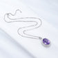 Luxuriöse S925 Silber Halskette mit ovalem Amethyst-Anhänger – Eleganz für besondere Anlässe