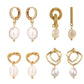 Pendientes Pendientes Círculo Temperamento Oro 14K