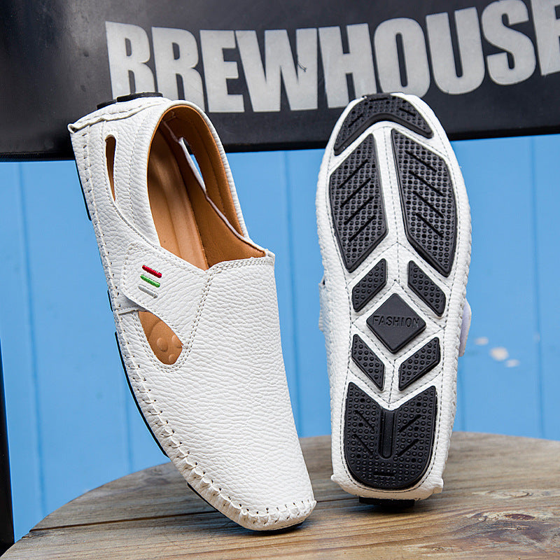 Zapatos de guisantes huecos y transpirables para hombre: elegantes y cómodos para el uso diario
