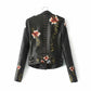 Bestickte Lederjacke mit Nieten