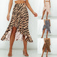 Casual Leopard-Print Maxirock – Lockerer A-Linien-Stil mit Schlitz