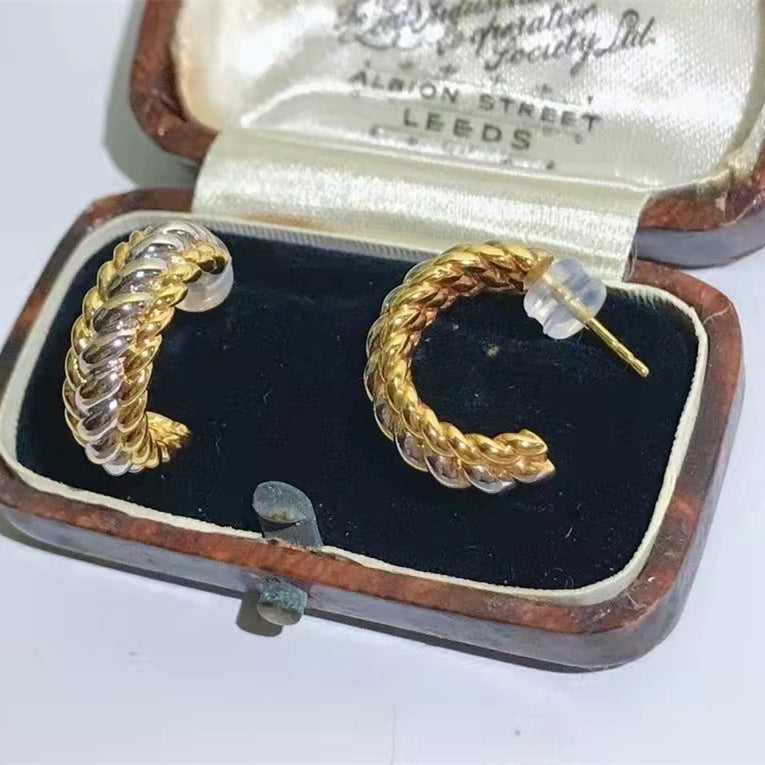 Pendientes Trenzados Oro 18K