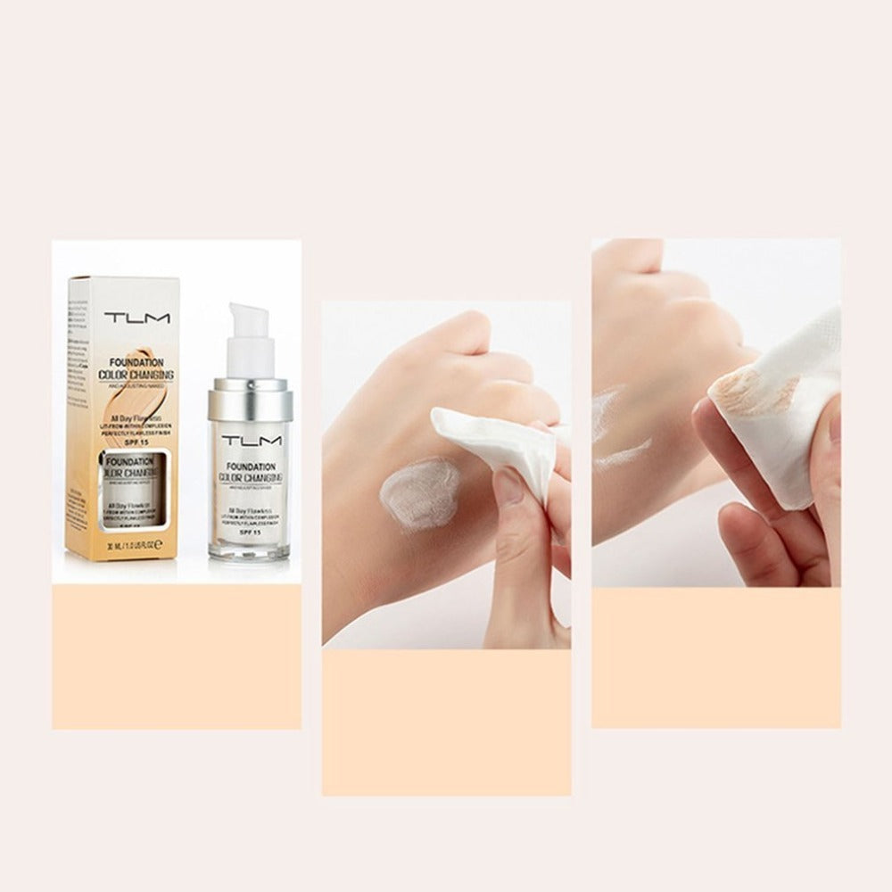 Temperatur Flüssige Foundation Concealer Tragbare Natürliche Farbe Makeup Foundation BB Concealer