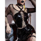 Women's Dark Style PU Strappy Suspender Top – Fashionable and edgy