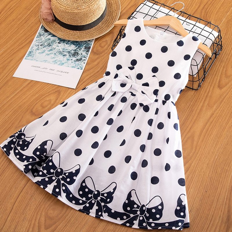 dot pattern bow dress