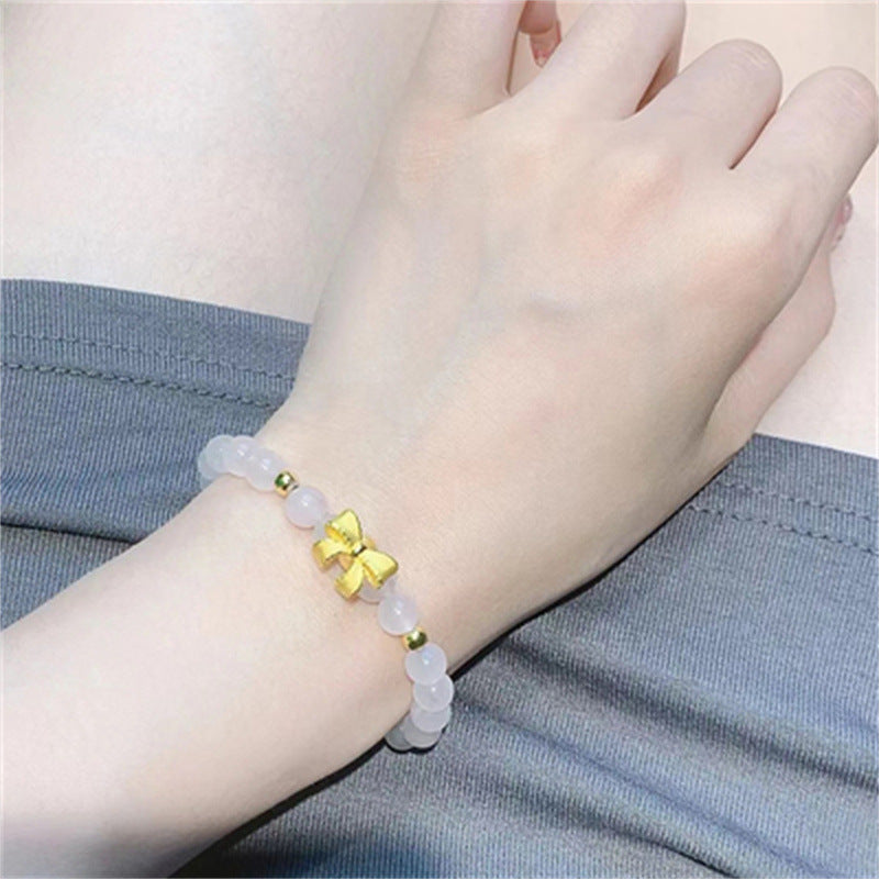 14k Gold Schleifen- und Tian Qingyu Armband
