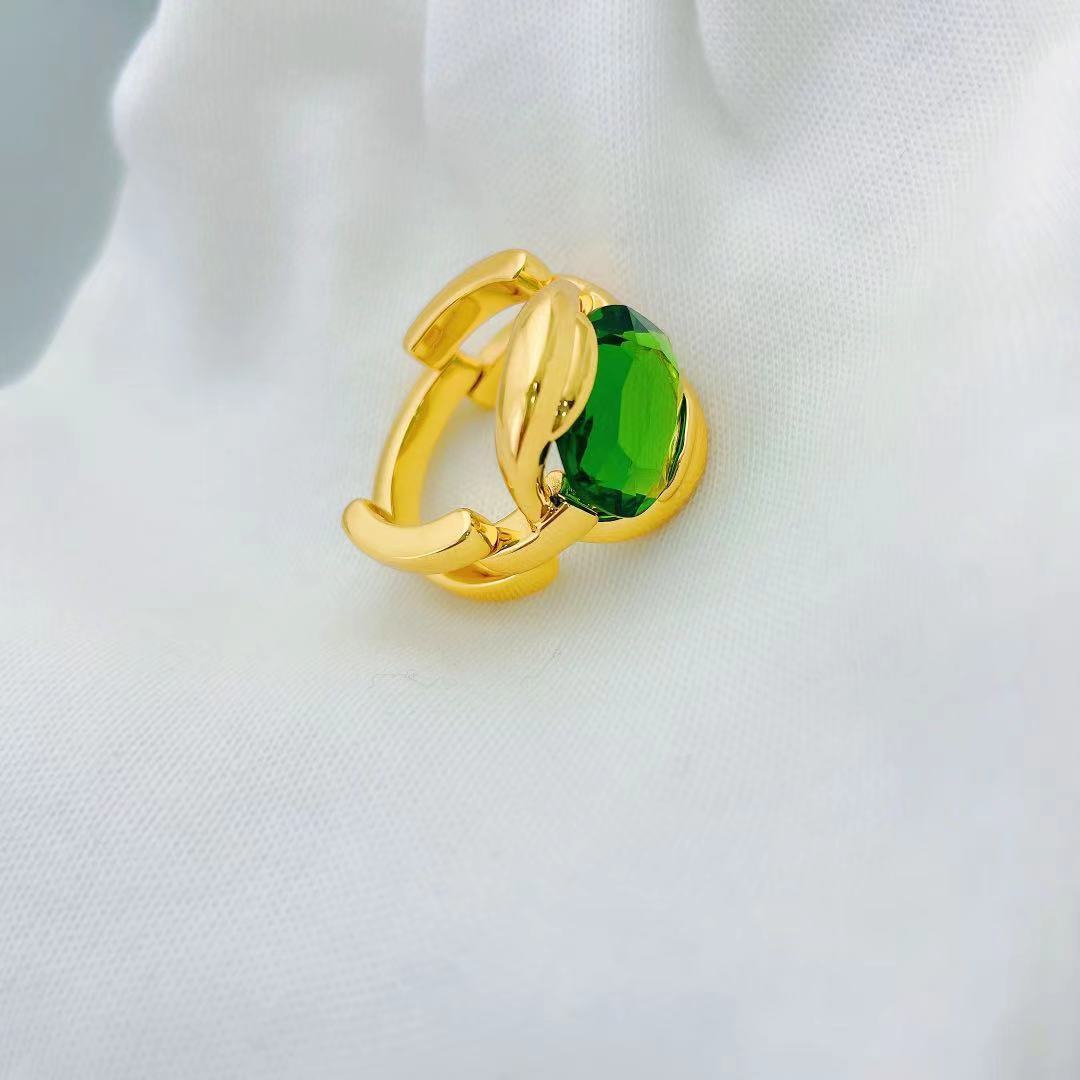 Gold Plated Ladies Ring – European-American Style with Geometric Design
