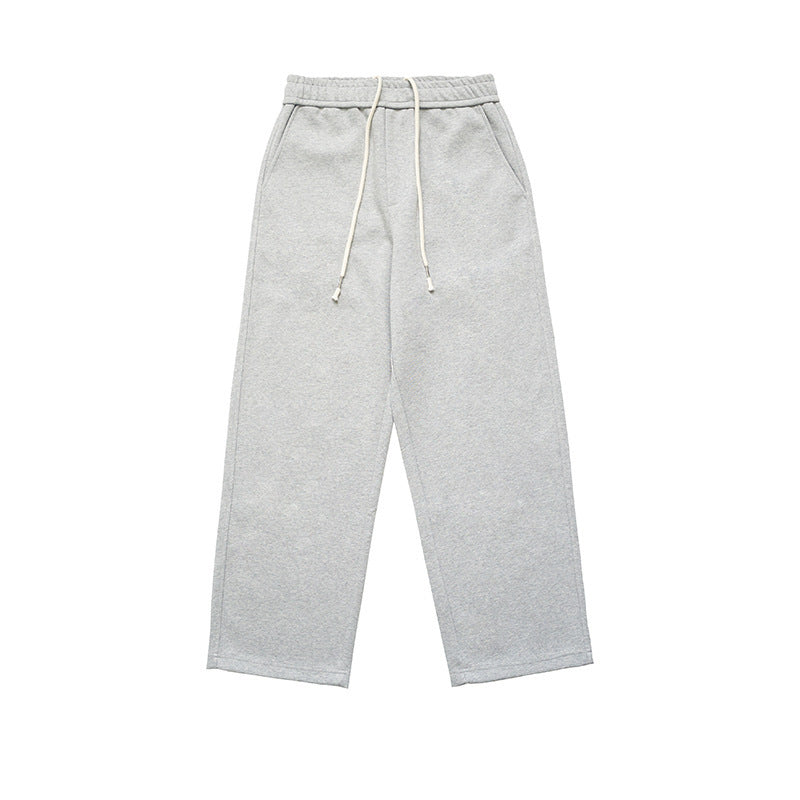 Bequeme Lazy Air Layer Loose Drape Strick-Sweatpants mit geradem Schnitt