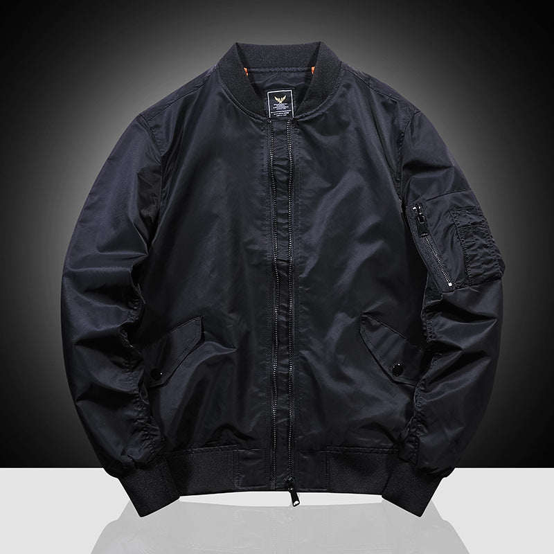 Aviator-Jacke, bestickte Baseballjacke für Herren