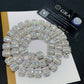 S925 Silber Inlay Rechteckiger Moissanite Cuban Link Kette