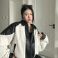 Loose-fitting long-sleeved top for spring