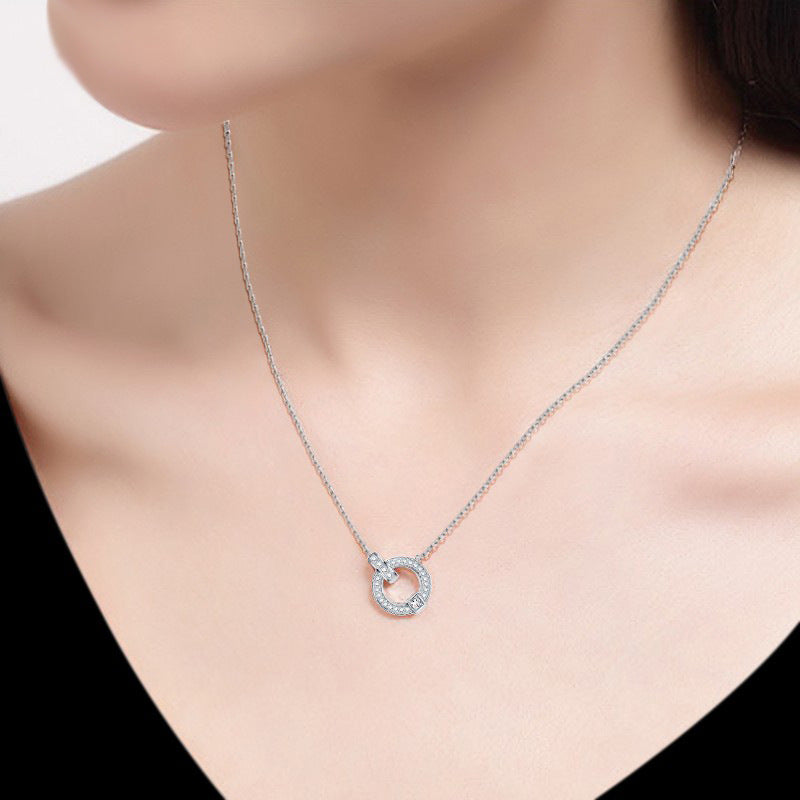 18K Fashion Diamant-Klavikula-Halskette
