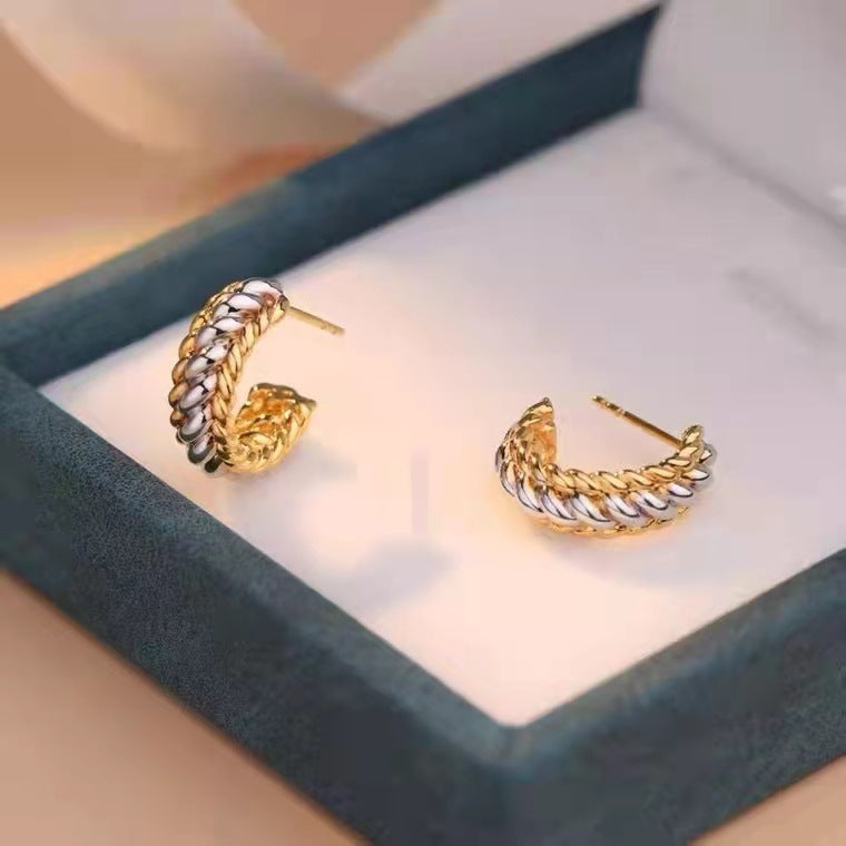Pendientes Trenzados Oro 18K