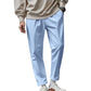 Men's Loose Comfortable Quick-drying Waist-tied Casual Business Pants in Solid Color