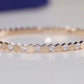 S925 Sterlingsilber Honigwaben-Armband – V-Gold Vergoldet mit Mikrofondetail