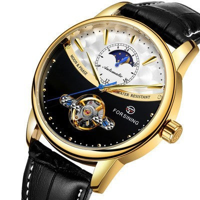Luxurious automatic watch with world time and tourbillon function 