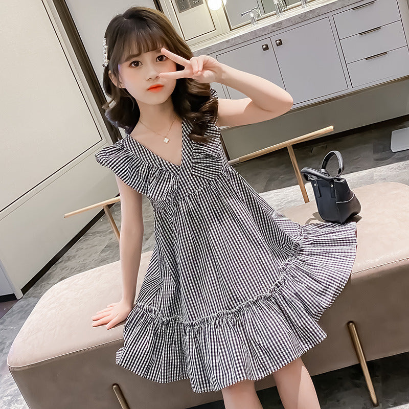 Neues Sommerkleid für Mädchen im koreanischen Stil