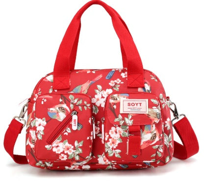 Fashionable women's nylon handbag - practical shoulder bag for every day