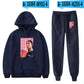Peripherer 2D-bedruckter Kapuzenpullover und Leggings-Anzug