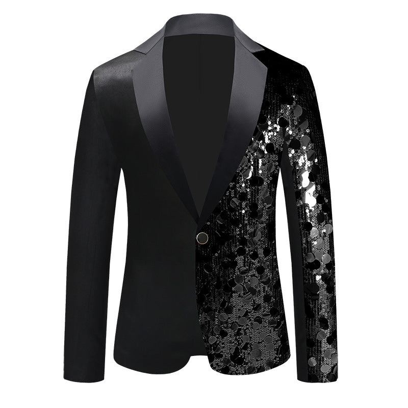 men's sequin jacket dance suit