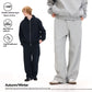 Bequeme Lazy Air Layer Loose Drape Strick-Sweatpants mit geradem Schnitt