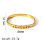 18K Gold Offenes Titanstahl-Armband – Stilvoll und Modern