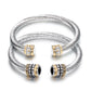 Zweifarbiger Vintage Gold Bangle-Armband