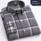 Baumwoll-Langarmhemd mit Karomuster, Business, Slim Fit