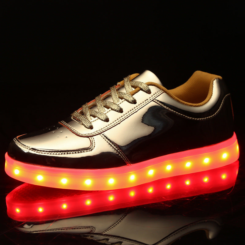 USB wiederaufladbare Herren- und Damenschuhe, High-Top leuchtende Schuhe